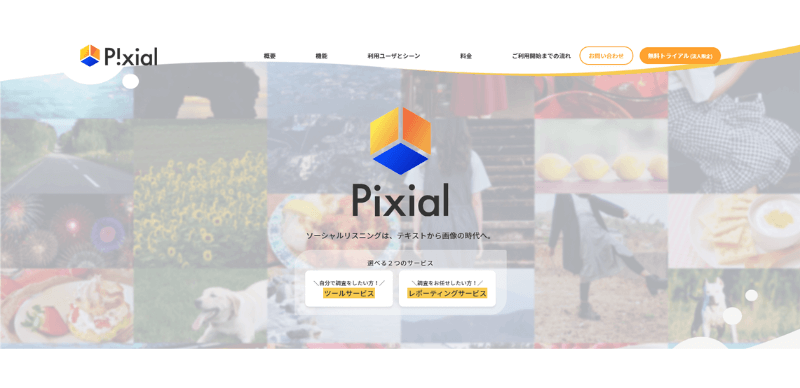 Pixialのwebサイト